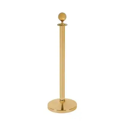 Afspærringsstolper GULD med 4 vejs greb til 150 cm reb og velour med 4 vejs greb til 150 cm reb og velour