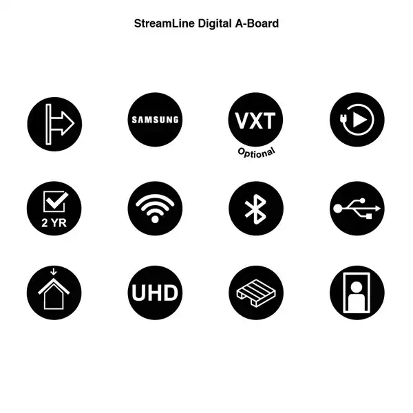 StreamLine Digital A-Board med 43" Samsung skærm Sort - Billede 15