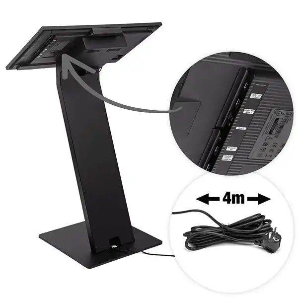StreamLine Digital Kiosk med 32" Samsung Skærm Sort - Billede 14