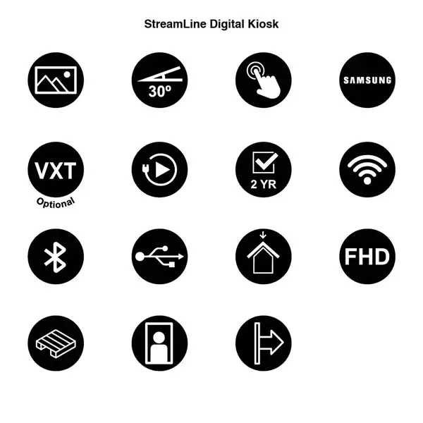 StreamLine Digital Kiosk med 32" Samsung Skærm Sort - Billede 16