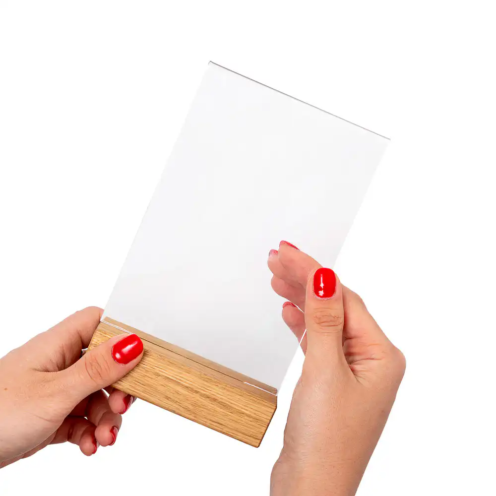 T-Stand Menu Holder A5 på træfod - Billede 2