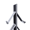 Totem brochure rack 4xA4 sort/sølv detalje 3