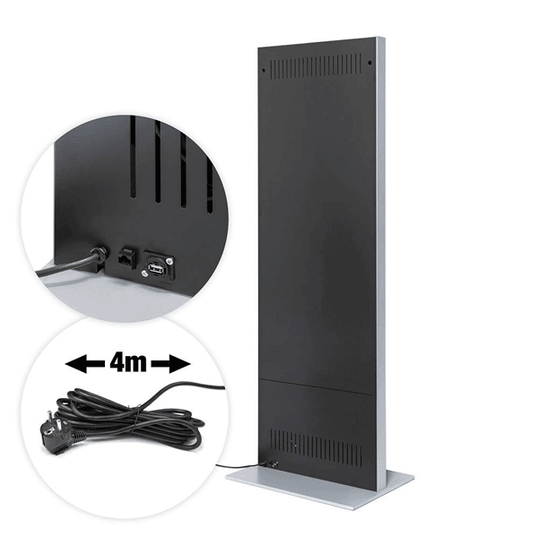 Totem digital slim Samsung skærm 43-tilslutning