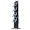 Totem brochure rack 4xA4 sort/sølv