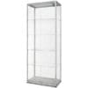 LED udstillingsmontre i aluminium og glas 80x200x40 cm (F)