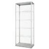 Udstillingsskab 80x40x200 udført i aluminium og glas