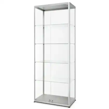 Udstillingsmontre med frontdøre og sikkerhedsglas 80x200x40