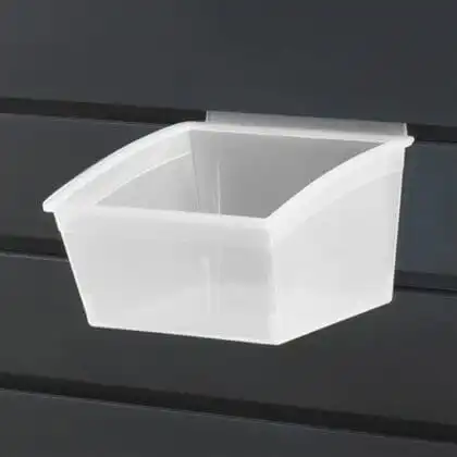 Plast varedispenser hvid til rillepanel 140x136x98 mm