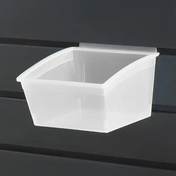 Plast varedispenser hvid til rillepanel 140x136x98 mm