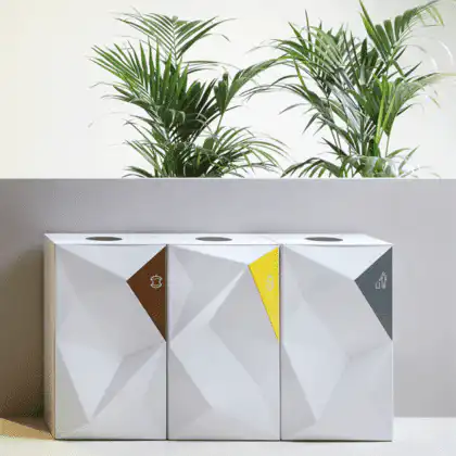 Design affaldsspande til sortering af 3 slags affald