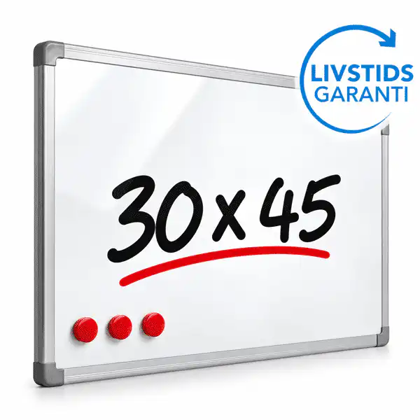 Whiteboard keramisk magnetisk 30×45 cm med aluminiumsramme