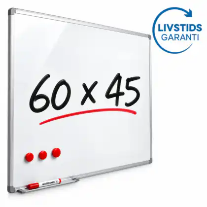 Whiteboard keramisk magnetisk 45×60 cm med aluminiumsramme-12