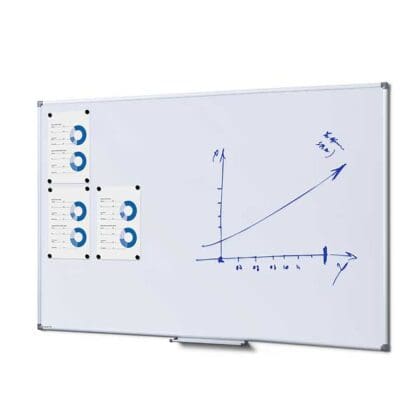 Whiteboards 150 x 100 cm med lakeret magnet ståltavle