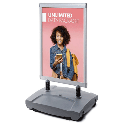 Windtalker Excel Gadeskilt 70x100 Sølv grå