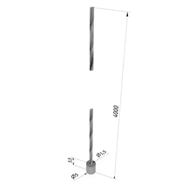 Wire kabel 4 meter til akryllommer - Billede 2