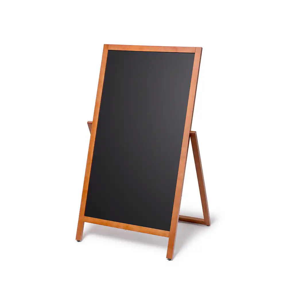 A-Træskilt Flip teak med kridttavle 55x105 cm - Billede 3