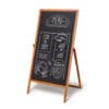 A-Træskilt Flip teak med kridttavle 68x140 cm - Billede 2