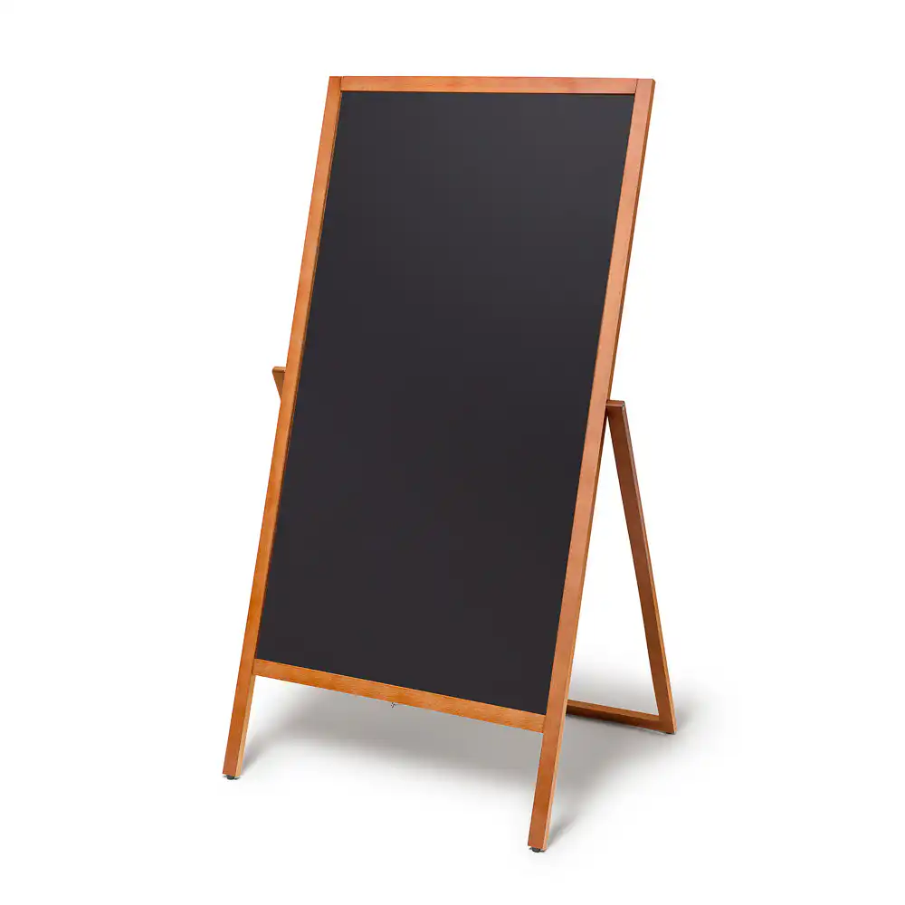 A-Træskilt Flip teak med kridttavle 68x140 cm - Billede 3