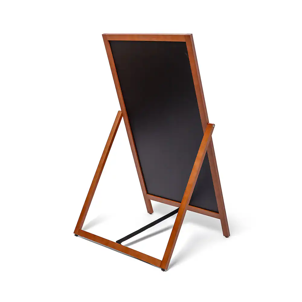 A-Træskilt Flip teak med kridttavle 68x140 cm - Billede 4