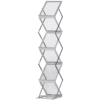 Zig-Zag Brochurestander transparent og foldbar 6xA4