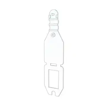 Klar prisholder til dobbeltkrog Ø 4,8 mm - B 26 x H 45 mm - Billede 3