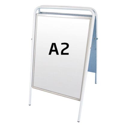 Easy Sign Gadeskilt A2 højformat - HVID