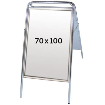 Easy Sign Gadeskilt 70x100 højformat - SØLV